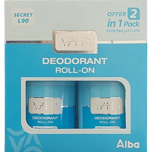 AZHA DEODRANT ROLL ON SECRET L 90  1+1
