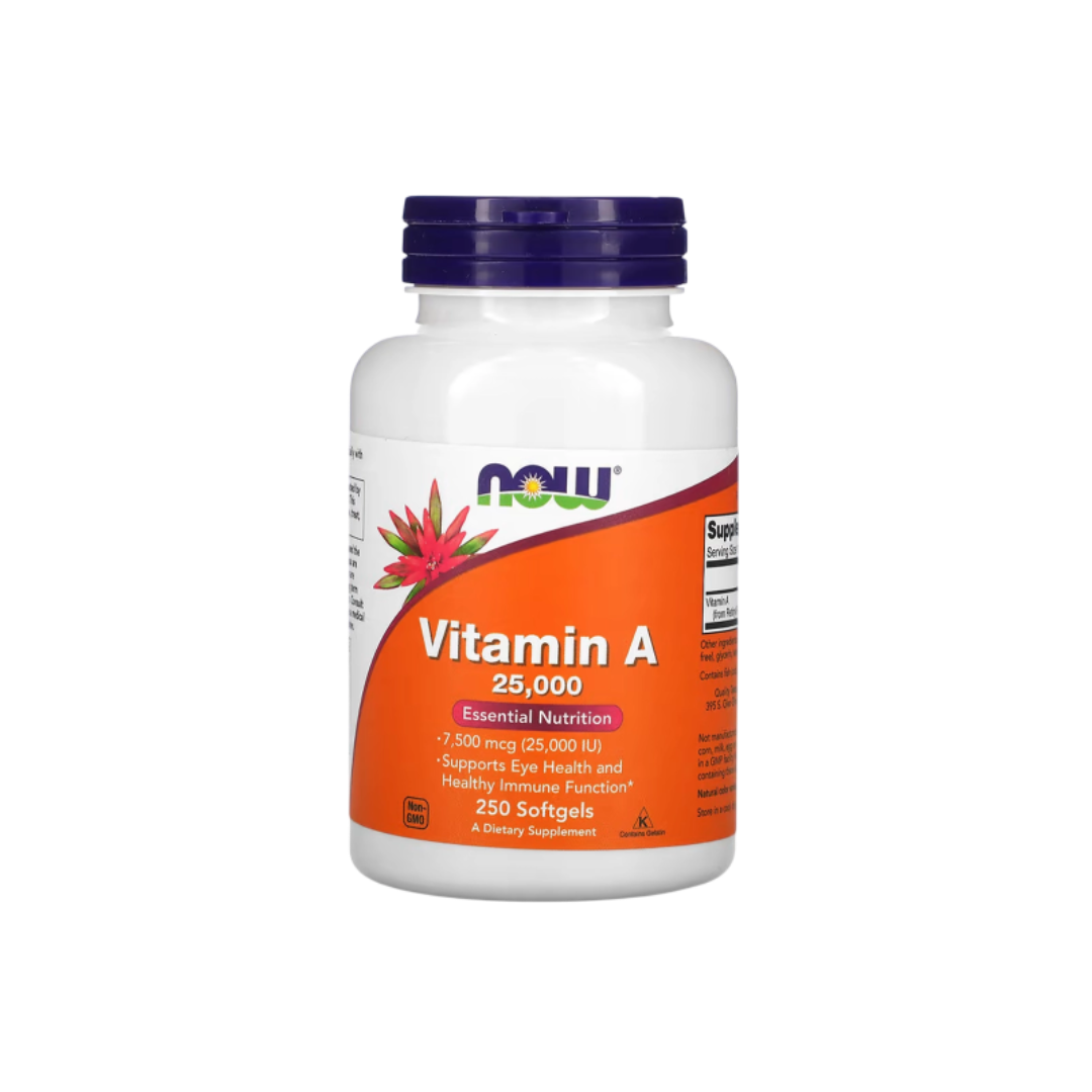 NOW VITAMIN A 25.000 IU 100 SOFTEGELS