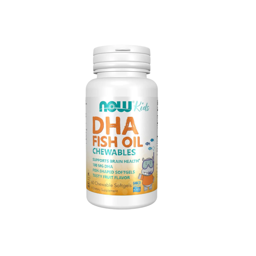 NOW DHA -100MG KIDS 60 CHEWABLE SOFTGELS