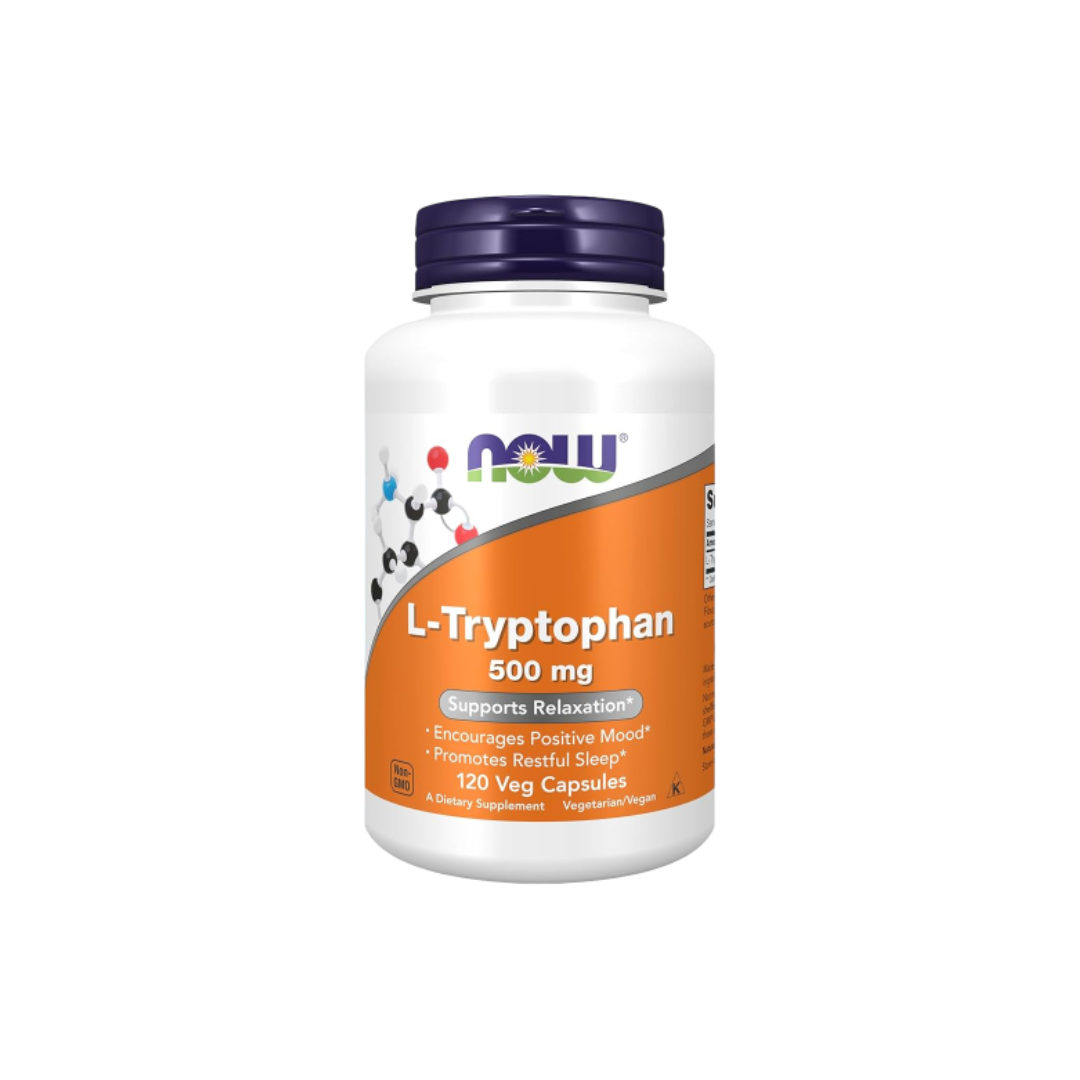 now L-tryptophan 500mg 60 Veg capsules
