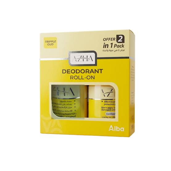 AZHA DEODRANT ROLL ON TRIPPLE OUD 1+1